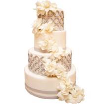 Популярные свадебные торты бежевого цвета от компании grandcakes