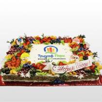 Торт с ягодами С новым годом Триумф парк